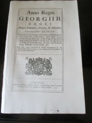 1751 Act Of Parliament An Act To Enable His Majesty His Duchy Of Cornwall