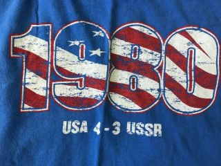 Euc Usa Hockey 1980 Winter Olympics Lake Placid Miracle On Ice Large T - Shirt
