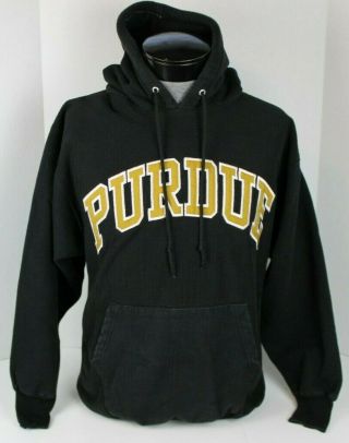 Purdue University Indiana In Boilermakers Hoodie Sweatshirt Mens Large L Black