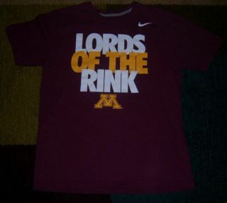 Nike Very Rare Minnesota Golden Gophers Lords Of The Rink Hockey Shirt L Jersey