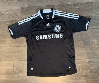 Adidas Climacool Chelsea Football Club Samsung Youth Soccer Jersey Size Xl Black