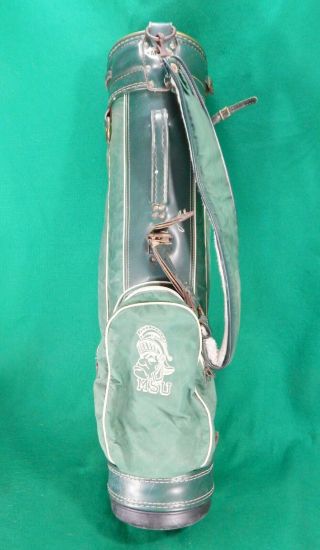 Vintage Msu Michigan State University Spartans Sparty Golf Bag $20