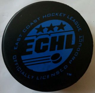 East Coast Hockey League Official Game Puck Made In Canada Lindsay Mfg.  Echl