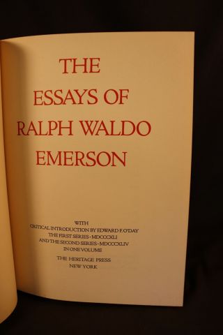 The Essays of Ralph Waldo Emerson 1934 Heritage Press w/ Sandglass & Slipcase 2