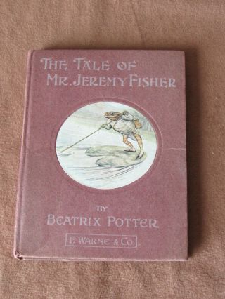 Beatrix Potter The Tale Of Mr.  Jeremy Fisher F.  Warne & Co 1906 Hard Cover Book
