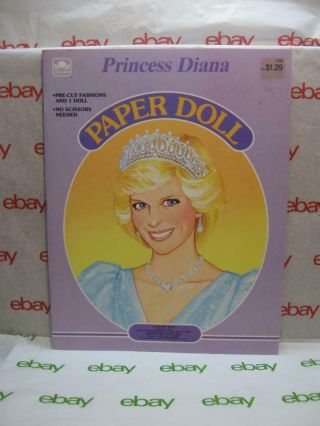 Vintage 1985 " Princess Diana " Paper Dolls Book -