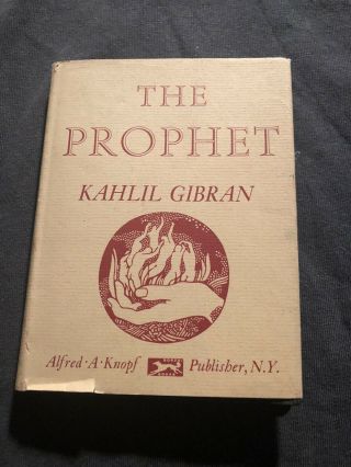 The Prophet By Kahlil Gibran Small Hardcover Pocket Alfred A.  Knopf 1970
