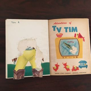 Vintage 1950s Adventures of TV Tim Bonnie children ' s book by James and Jonathan 2