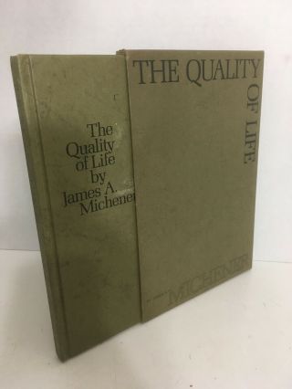The Quality Of Life By James A Michener 1970 Hardcover In Slipcase