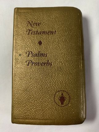 Vintage Gold Gideons Testament With Psalms And Proverbs Pocket Bible