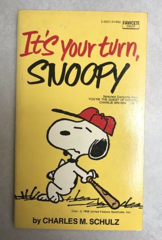Vintage 1973 It’s Your Turn Snoopy Peanuts Charlie Brown Paperback Book