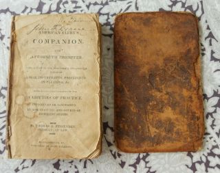 1815 AMERICAN CLERK ' S COMPANION & ATTORNEY ' S - Fessenden Book 1st Ed Leather 2