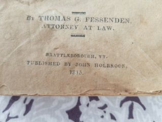 1815 AMERICAN CLERK ' S COMPANION & ATTORNEY ' S - Fessenden Book 1st Ed Leather 3