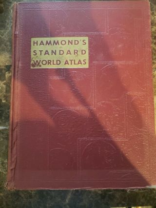 Hammonds Comprehensive Atlas Of The World 1949 Hardcover Book
