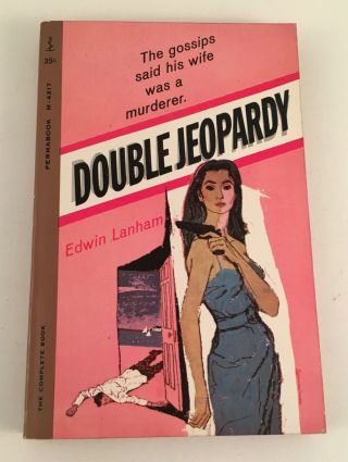 Double Jeopardy By Edwin Lanham 1961 Vintage Permabook Murder Mystery Paperback
