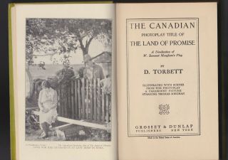 The Canadian - 1926 Photoplay No Dj - W.  S.  Maugham The Land Of Promise
