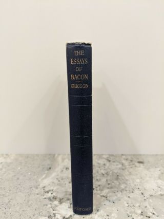 The Essays Of Bacon,  Rare Antique Book Oxford The Worlds Classics