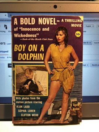 1957 Sophia Loren Paperback Boy On A Dolphin