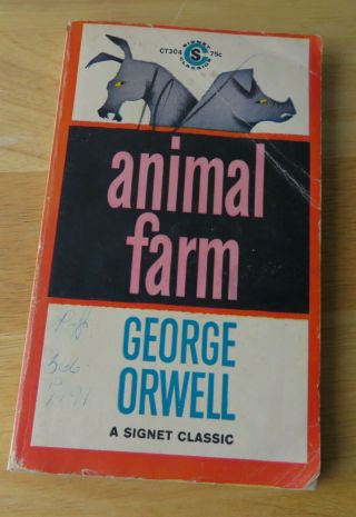 Animal Farm By George Orwell A Signet Classic Paperback 28th Printing