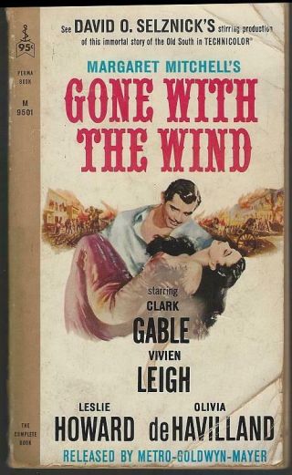 Gone With The Wind Movie Edition Vivian Leigh Clark Gable 1961 Vintage Paperback