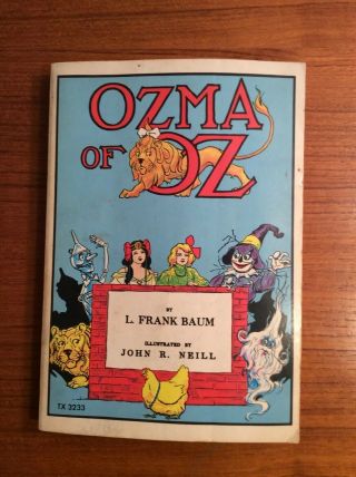 Ozma Of Oz J Frank Baum,  John R Neill,  Softcover Book,  Reprint Of 1907 Book