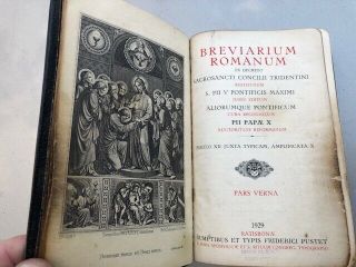 Breviarium Romanum Roman Breviary Pre - Vatican Ii Latin Mass Pars Verna Only