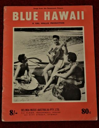 Vintage Elvis Presley Blue Hawaii Sheet Music Album