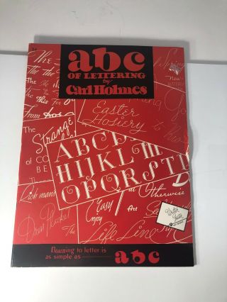 Vintage Art Book Abc Of Lettering By Carl Holmes Walter Foster 1987