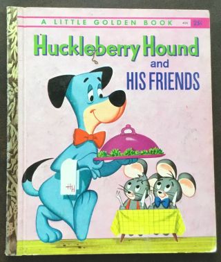 Vg 1960 “a” Edition Little Golden Book Huckleberry Hound & Friends Pat Cherr