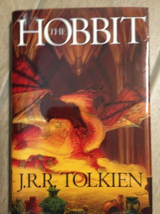 The Hobbit - 1997 Printed Hard Cover Book With Smaug Dust Jacket - Jrr Tolkien