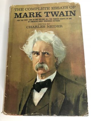 Mark Twain The Complete Essays Of Mark Twain Hardcover Jacket Vintage 1963 Good