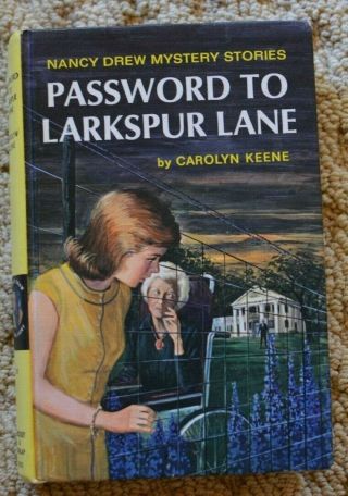 Vintage Nancy Drew 10 Password Larkspur Lane Carolyn Keene Matte Yellow Cover