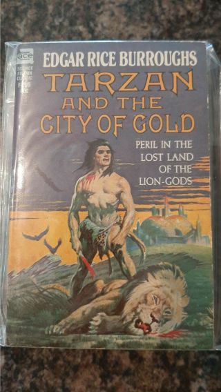 Tarzan And The City Of Gold Edgar Rice Burroughs Ace F - 205 1st Paperback Edition