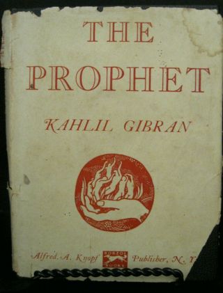 The Prophet Kahlil Gibran Pocket Twenty - Sixth Printing July,  1955 Hardback Book