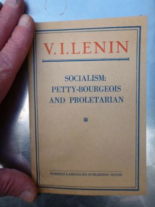 Old Booklet V I Lenin Socialism Petty Bourgeois And Proletarian Russian Film Tv