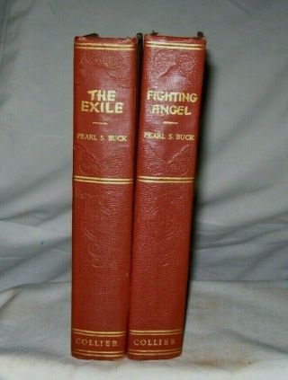 Set Of 2 First Edition Pearl S.  Buck Books - The Exile; Fighting Angel 1936
