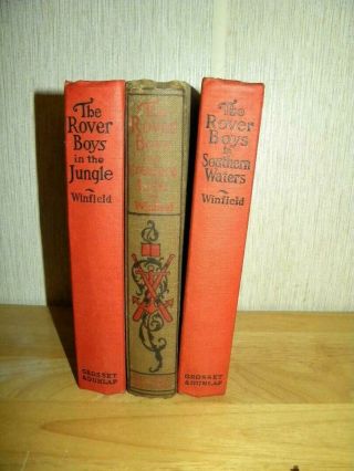 THE ROVER BOYS by Arthur M Winfield.  3 vols.  In the Jungle,  On Treasure Isle etc 2