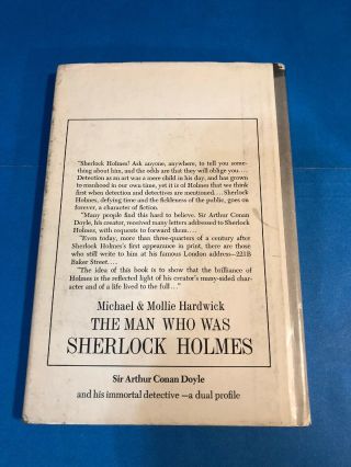 354.  The Man Who Was Sherlock Holmes,  Michael Hardwick,  Doubleday,  1964,  HC DJ 2