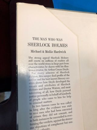 354.  The Man Who Was Sherlock Holmes,  Michael Hardwick,  Doubleday,  1964,  HC DJ 3