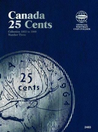Whitman Blue Folder Canadian Canada 25 Cent Coin Set Vol 3 1953 1989 Album 2483