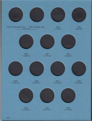 Whitman Blue Folder Canadian Canada 25 Cent Coin Set Vol 3 1953 1989 Album 2483 2