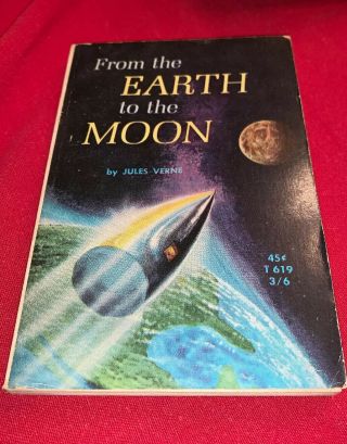 1966 From The Earth To The Moon By Jules Verne Scholastic 3rd Printing