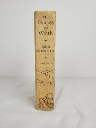 1939 1st Edition 8th Printing The Grapes Of Wrath John Steinbeck Pulitzer Prize