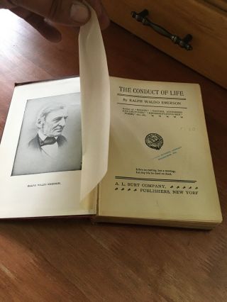 Ralph Waldo Emerson The Conduct Of Life Nine Essays On Fate.  Ect Ect