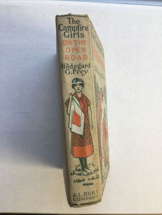THE CAMP FIRE GIRLS ON THE OPEN ROAD Vintage Book Series 7 by Frey HC 1918 2