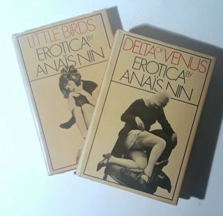 ☆ 2 Vintage AnaÏs Nin Female Erotica Books Delta Of Venus Little Birds Sex Hcdj