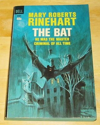 The Bat By Mary Roberts Rinehart 1965 Dell 0465 Paperback 1st Print Crime Horror