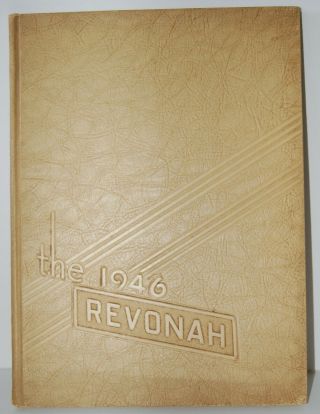 College Yearbook,  Hanover,  Indiana,  In,  1946 Revonah,  Vgc