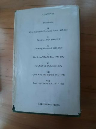 The Royal Wiltshire Yeomanry 1907 - 1967 Hardback with dust cover 1st Edition 3