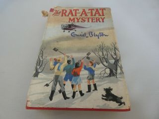 Enid Blyton The Rat - A - Tat Mystery 1st First Edition 1956 With Dustwrapper